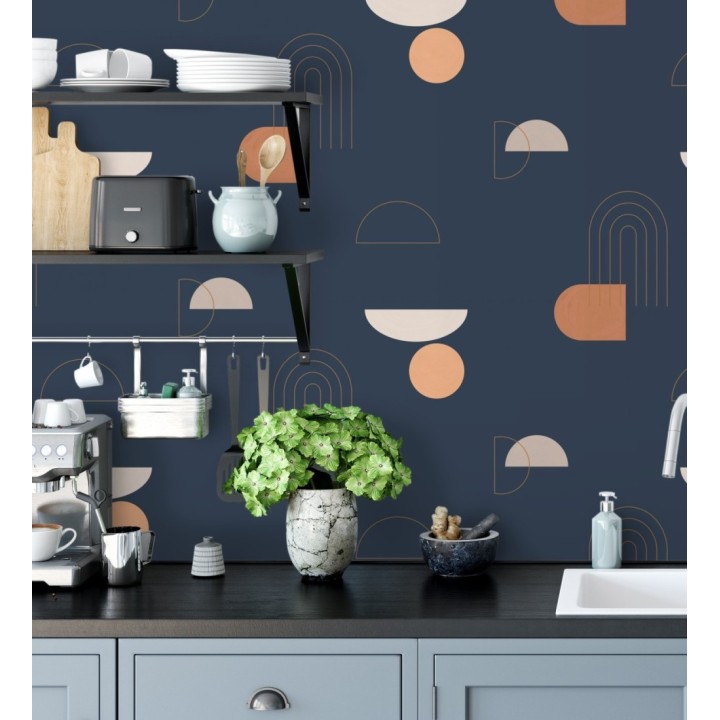 Papel pintado de figuras geométricas abstractas - Arin 128482