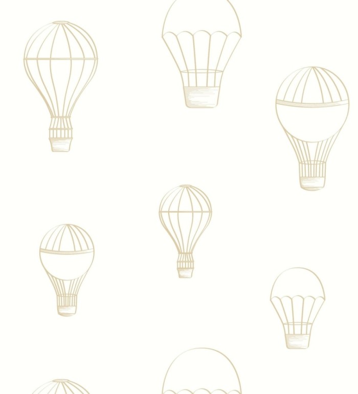 Papel pintado de globos infantiles fondo blanco - Jeremy Balloons 128485