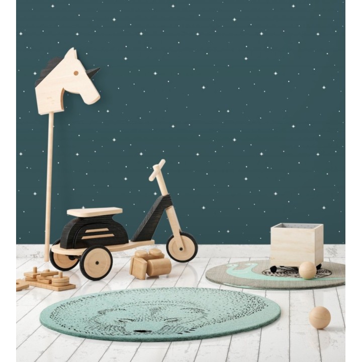 Papel pintado infantil de estrellas fondo azul - Starry Sky 128489