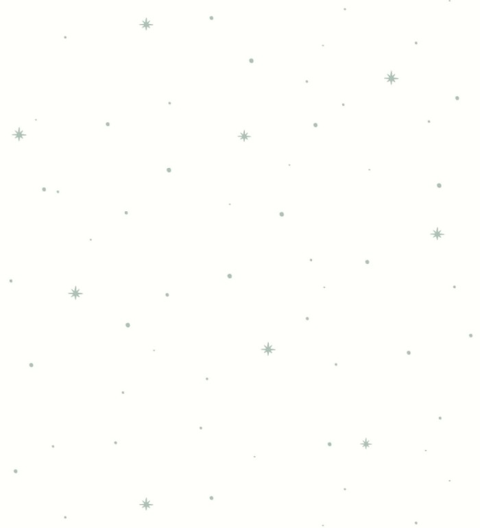 Papel pintado infantil de estrellas color verde agua - Starry Sky 128490