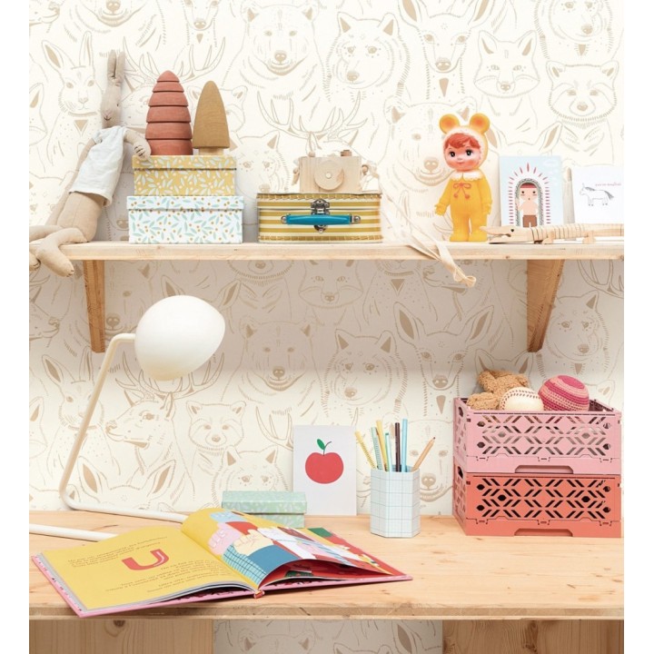 Papel pintado caras de animales del bosque - Noam Forest 128504