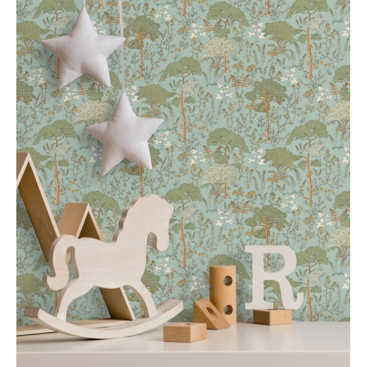 Papel pintado árboles y plantas de la naturaleza estilo botánico - Lorien Nature 128514