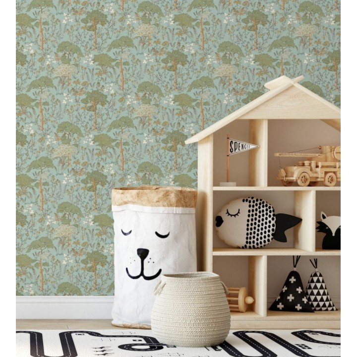 Papel pintado árboles y plantas de la naturaleza estilo botánico - Lorien Nature 128514