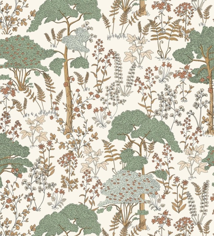 Papel pintado árboles y plantas de la naturaleza estilo botánico - Lorien Nature 128515