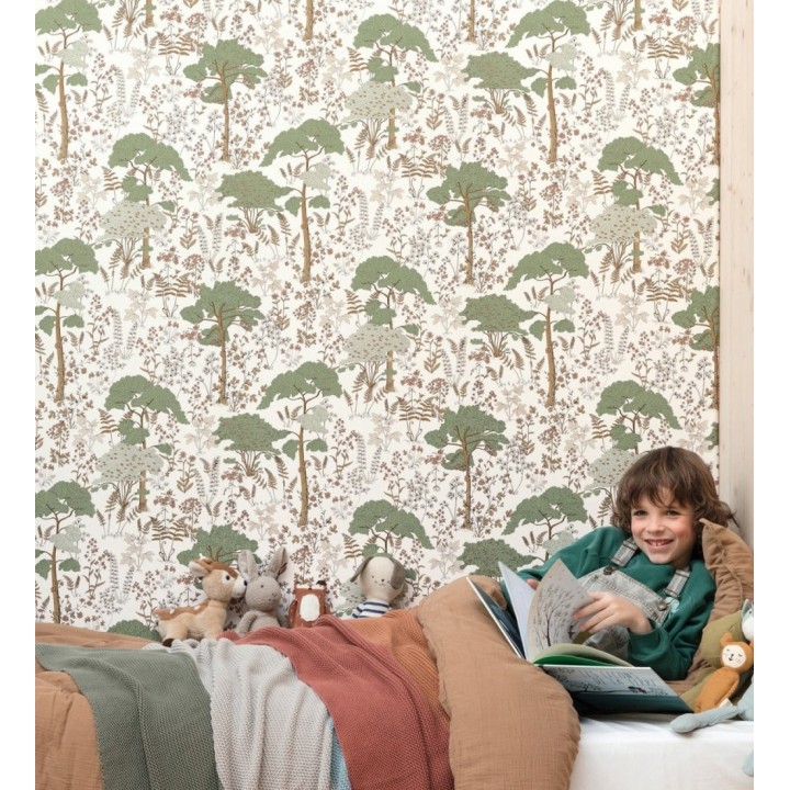 Papel pintado árboles y plantas de la naturaleza estilo botánico - Lorien Nature 128515