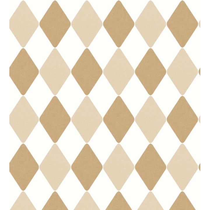 Papel pintado de rombos color beige - Edrei Diamonds 128519