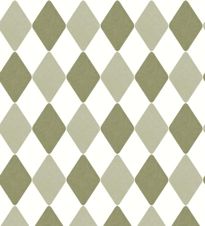 Papel pintado de rombos color verde - Edrei Diamonds 128521