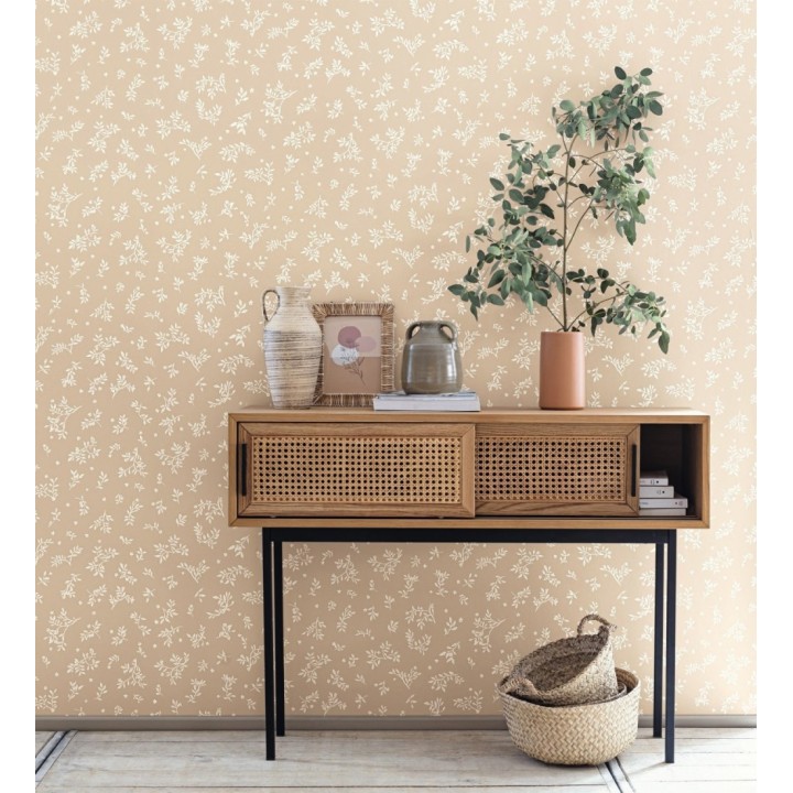 Papel pintado flores pequeñas liberty con textura efecto textil - Petite Andrea 128536