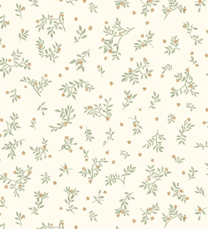 Papel pintado flores pequeñas liberty con textura efecto textil - Petite Andrea 128538