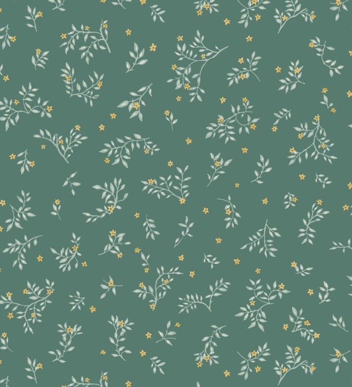 Papel pintado flores pequeñas liberty con textura efecto textil - Petite Andrea 128539