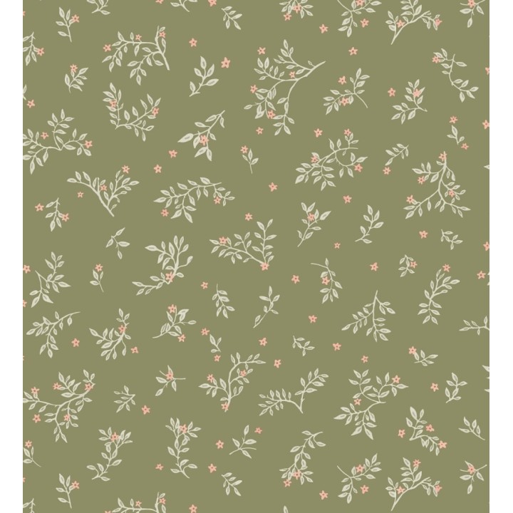 Papel pintado flores pequeñas liberty con textura efecto textil - Petite Andrea 128540