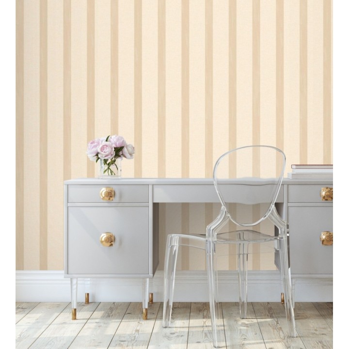 Papel pintado de rayas con textura efecto textil - Galilea Stripes 128541