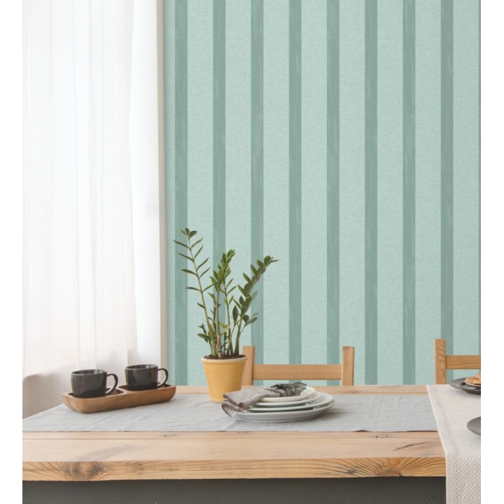 Papel pintado de rayas con textura efecto textil - Galilea Stripes 128542