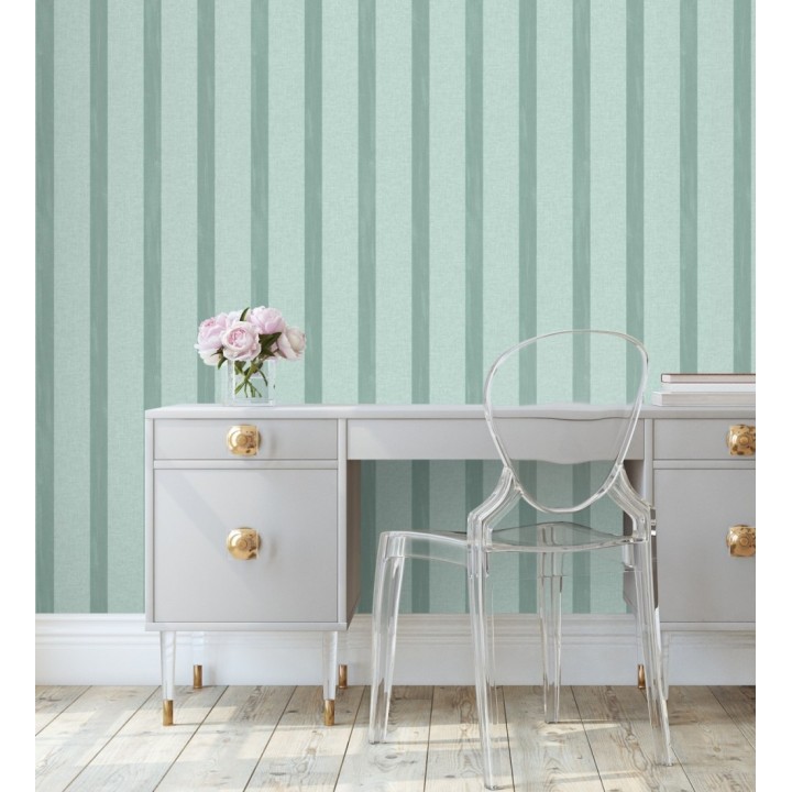 Papel pintado de rayas con textura efecto textil - Galilea Stripes 128542