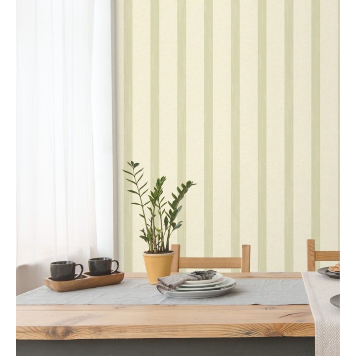 Papel pintado de rayas con textura efecto textil - Galilea Stripes 128543