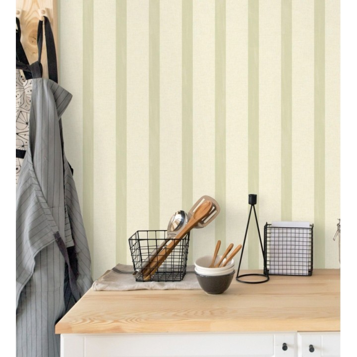 Papel pintado de rayas con textura efecto textil - Galilea Stripes 128543