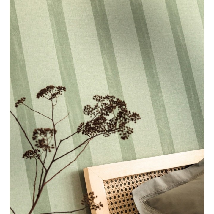 Papel pintado de rayas con textura efecto textil - Galilea Stripes 128544