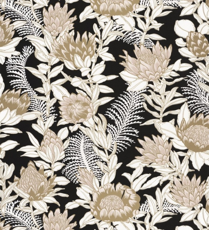 Papel pintado de flores peonias y hojas - Belina Flowers 128545