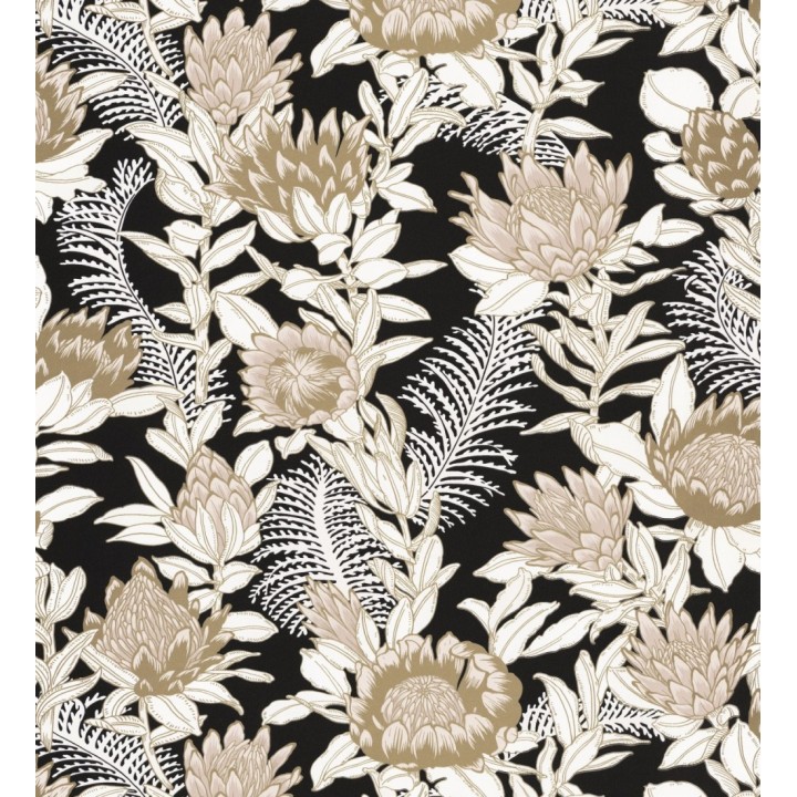 Papel pintado de flores peonias y hojas - Belina Flowers 128545