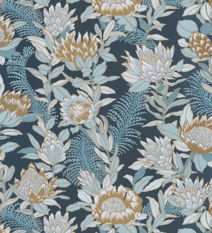 Papel pintado de flores peonias y hojas - Belina Flowers 128547