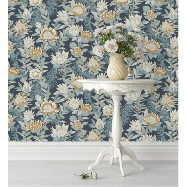 Papel pintado de flores peonias y hojas - Belina Flowers 128547