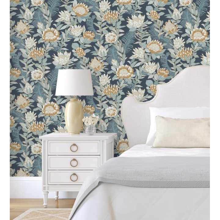 Papel pintado de flores peonias y hojas - Belina Flowers 128547