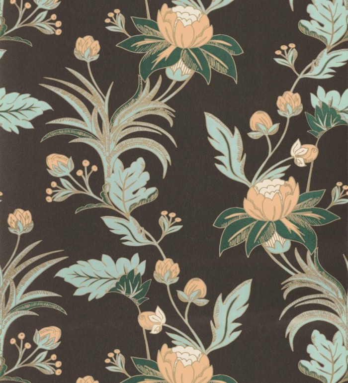 Papel pintado de flores efectos dorados - Anouk Garden 128563