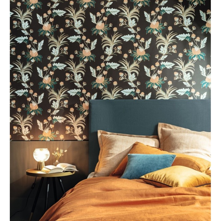 Papel pintado de flores efectos dorados - Anouk Garden 128563