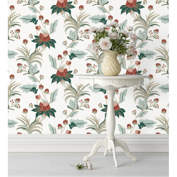 Papel pintado de flores efectos dorados - Anouk Garden 128564