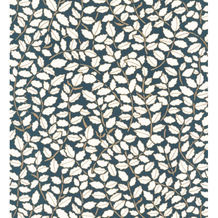 Papel pintado de hojas pequeñas con efectos dorados estilo nórdico - Laraine 128572