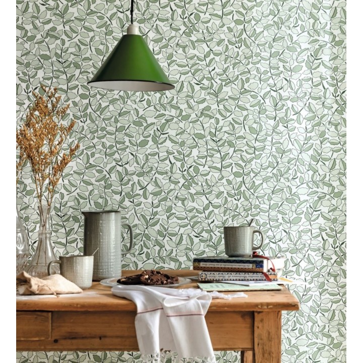 Papel pintado de hojas pequeñas - Laraine 128573