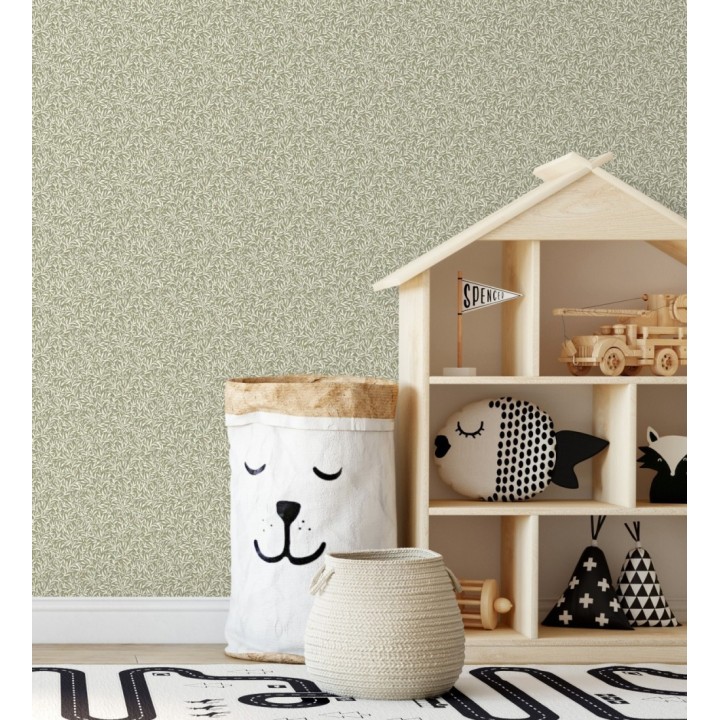 Papel pintado de hojas pequeñas estilo naturaleza - Dixie 128599