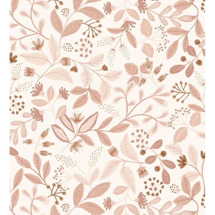 Papel pintado de hojas rosas fondo claro - Damica 128602
