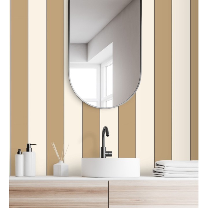Papel pintado de rayas tonos marrones - Diana Stripes 128612