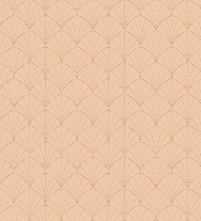 Papel pintado geométrico dorado fondo rosa estilo Art déco - Waldorf Astoria 128623