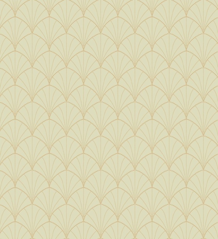 Papel pintado geométrico dorado fondo verde estilo Art déco - Waldorf Astoria 128625