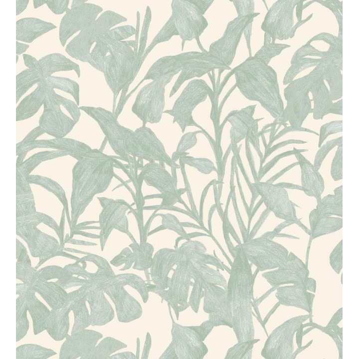 Papel pintado de hojas y plantas verdes tropicales - Catia Palms 128636