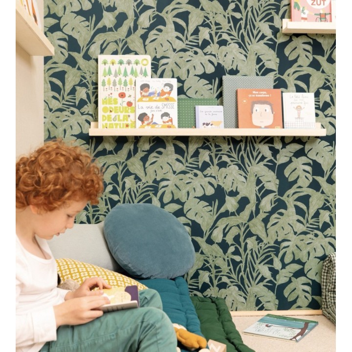 Papel pintado de hojas y plantas verdes tropicales - Catia Palms 128638