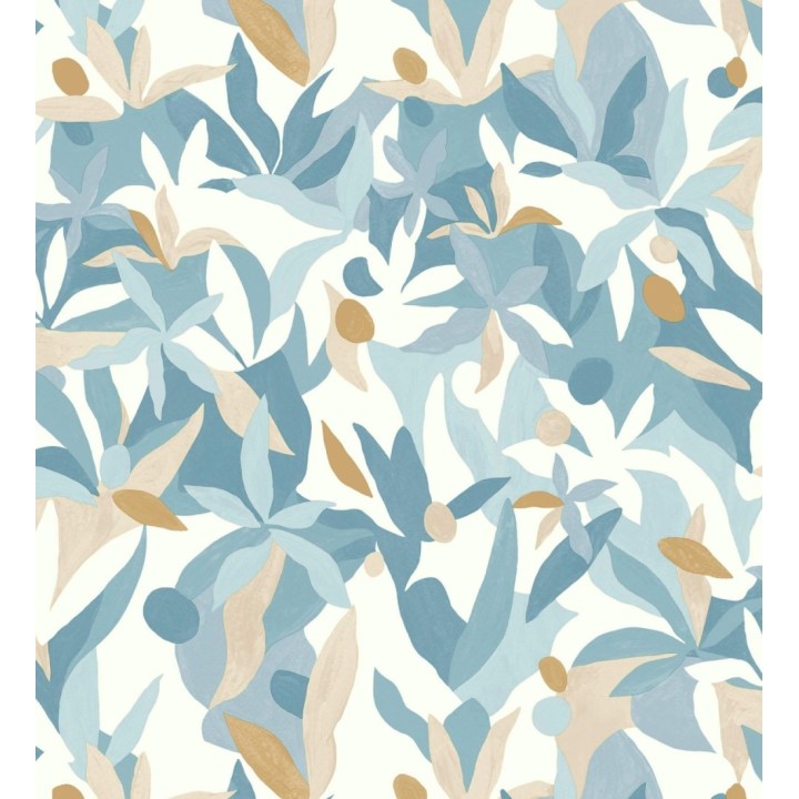 Papel pintado de hojas pintadas con acuarela estilo africano - Kendi 128663