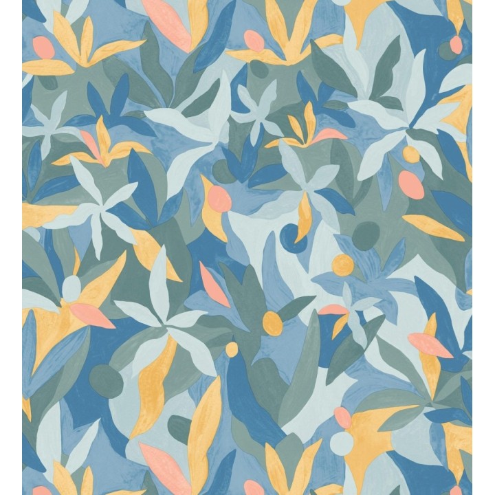 Papel pintado de hojas pintadas con acuarela estilo africano - Kendi 128664