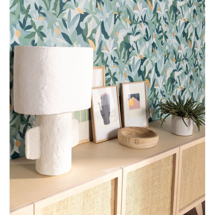 Papel pintado de hojas pintadas con acuarela estilo africano - Kendi 128666