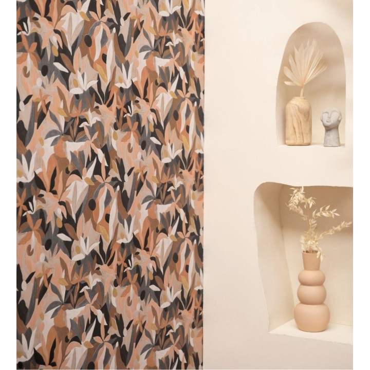 Papel pintado de hojas pintadas con acuarela estilo africano - Kendi 128667