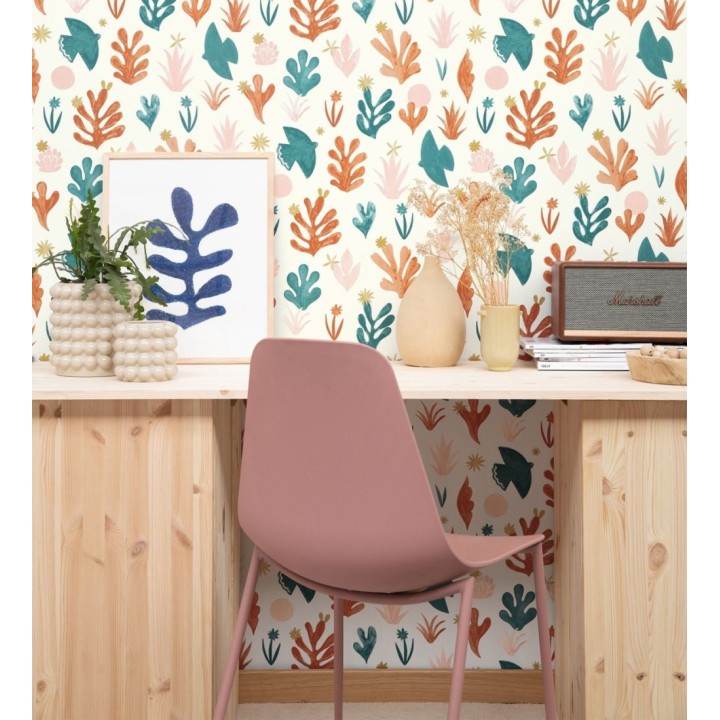 Papel pintado plantas y pájaros nórdico - Amiri 128668