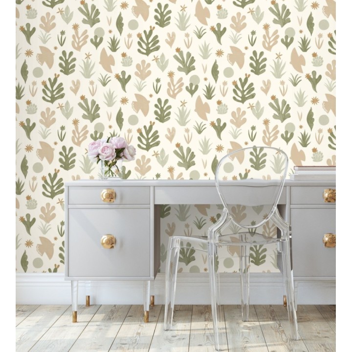 Papel pintado plantas y pájaros nórdico - Amiri 128669