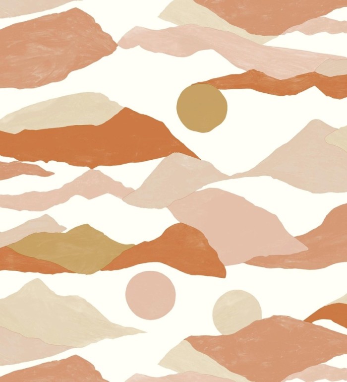 Papel pintado de nubes abstractas detalles dorados - Kibo 128674