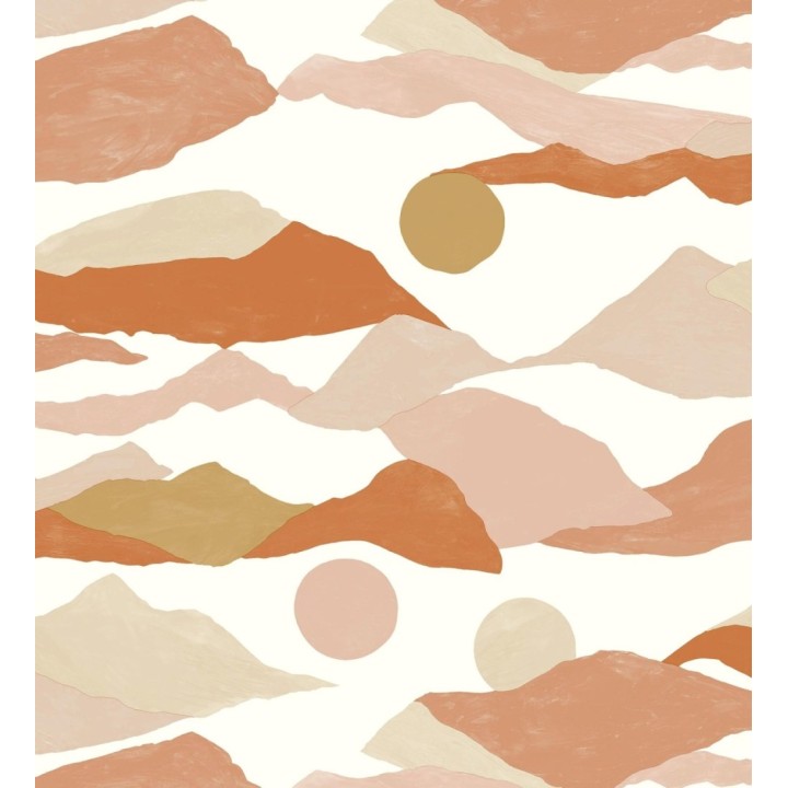 Papel pintado de nubes abstractas detalles dorados - Kibo 128674