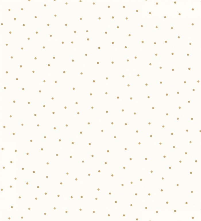 Papel pintado de lunares dorados fondo blanco - Daudi 128679