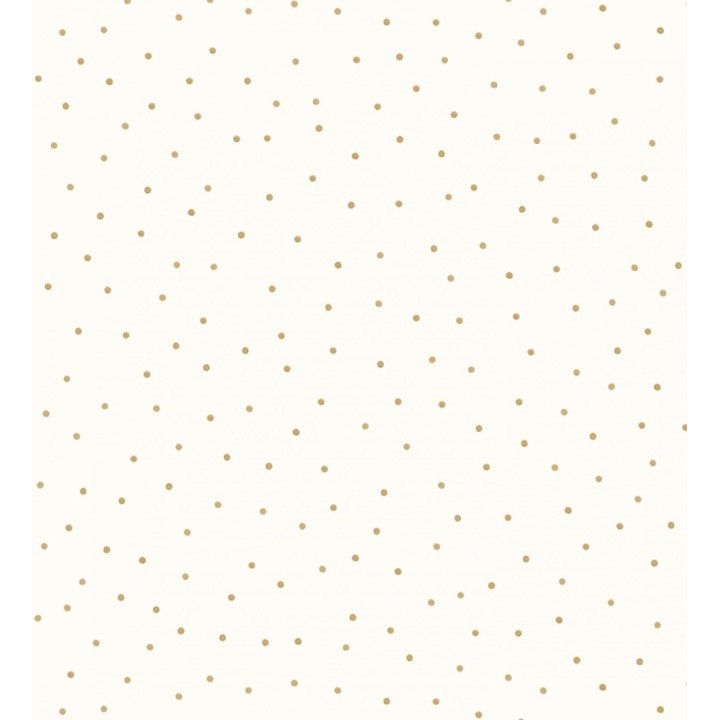 Papel pintado de lunares dorados fondo blanco - Daudi 128679