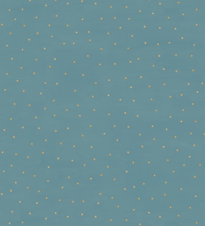 Papel pintado de lunares dorados fondo azul - Daudi 128680