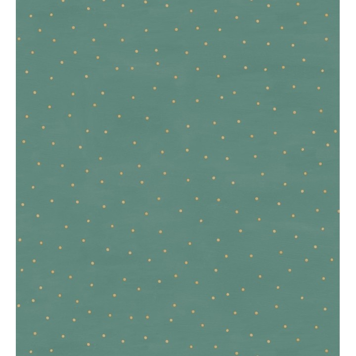 Papel pintado de lunares dorados fondo verde - Daudi 128681